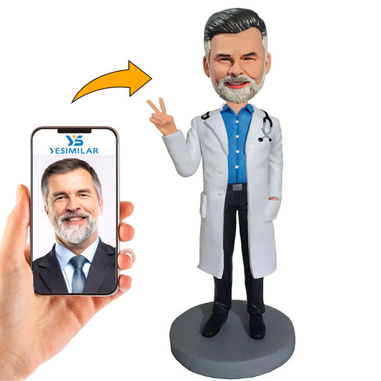 Happy Male Doctor Custom Bobbleheads