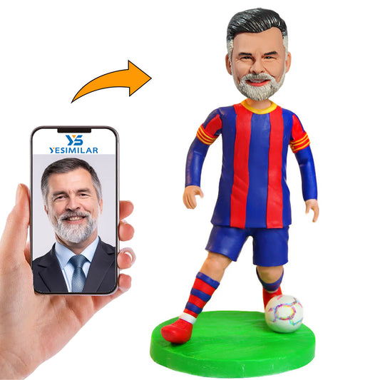 Male Soccer Player Custom Bobbleheads Personalized Figure