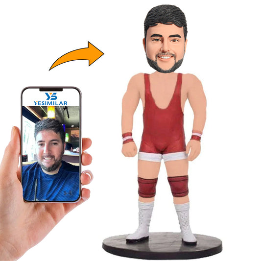Boxer in Red Shorts Custom Bobbleheads