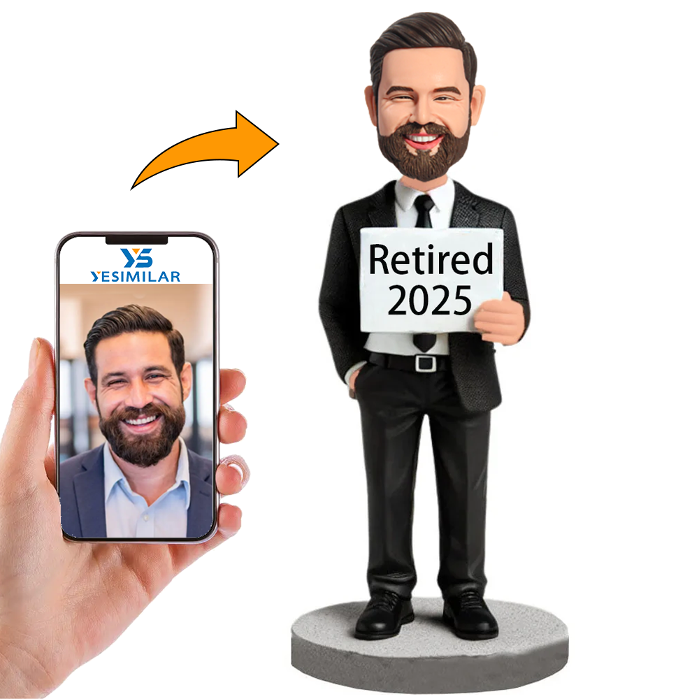 Retired 2026 Black Suit Boss Custom Bobbleheads