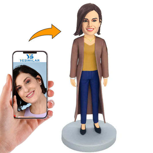 Brown Trench Coat Custom Bobbleheads
