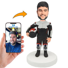 Handsome Male Racing Driver Custom Bobbleheads