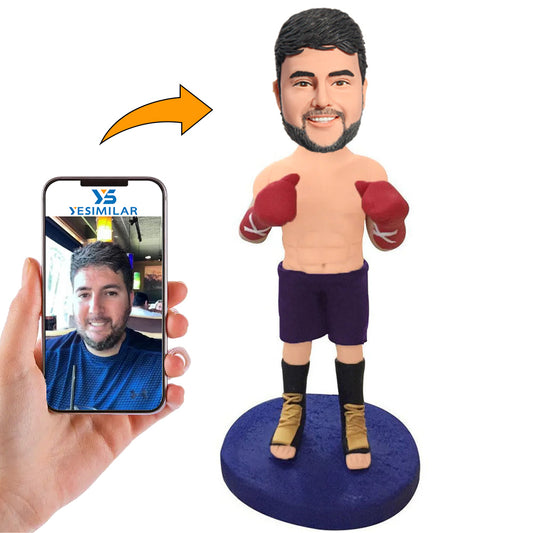 Happy Cool Male Boxer Custom Bobbleheads
