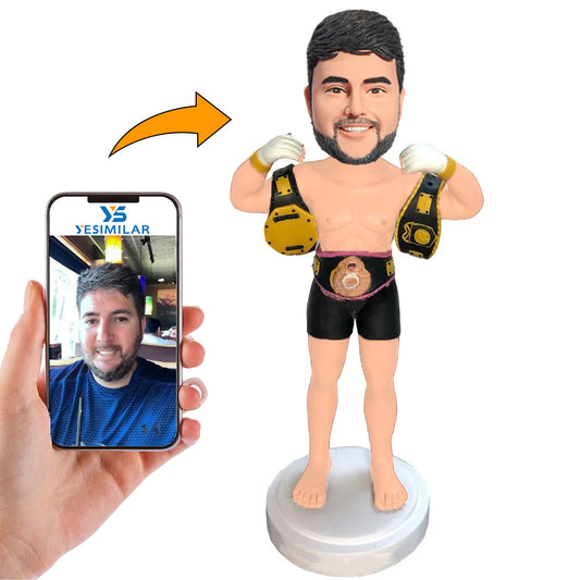 Handmade Sexy Male Boxer Fitness Man Custom Bobbleheads