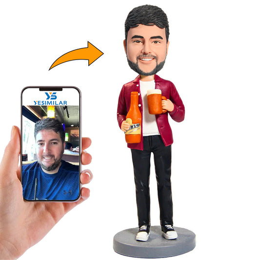 Man Drinking Beer Custom Bobbleheads