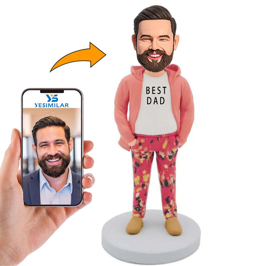 Man in Pink Coat  Dad Custom Bobbleheads