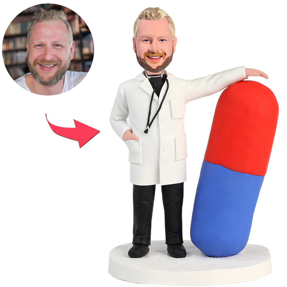 Handmade Doctor And Big Capsules Custom Bobbleheads