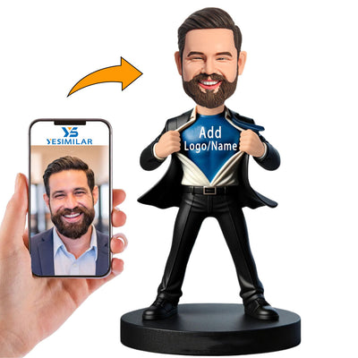 Handmade Custom Bobbleheads Superhero Superman Add Logo/Name
