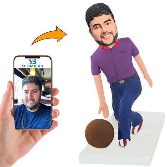 Bowling Games Player Custom Bobbleheads Personalised Gifts