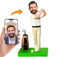 Golf Man And Golf Bags Custom Bobbleheads