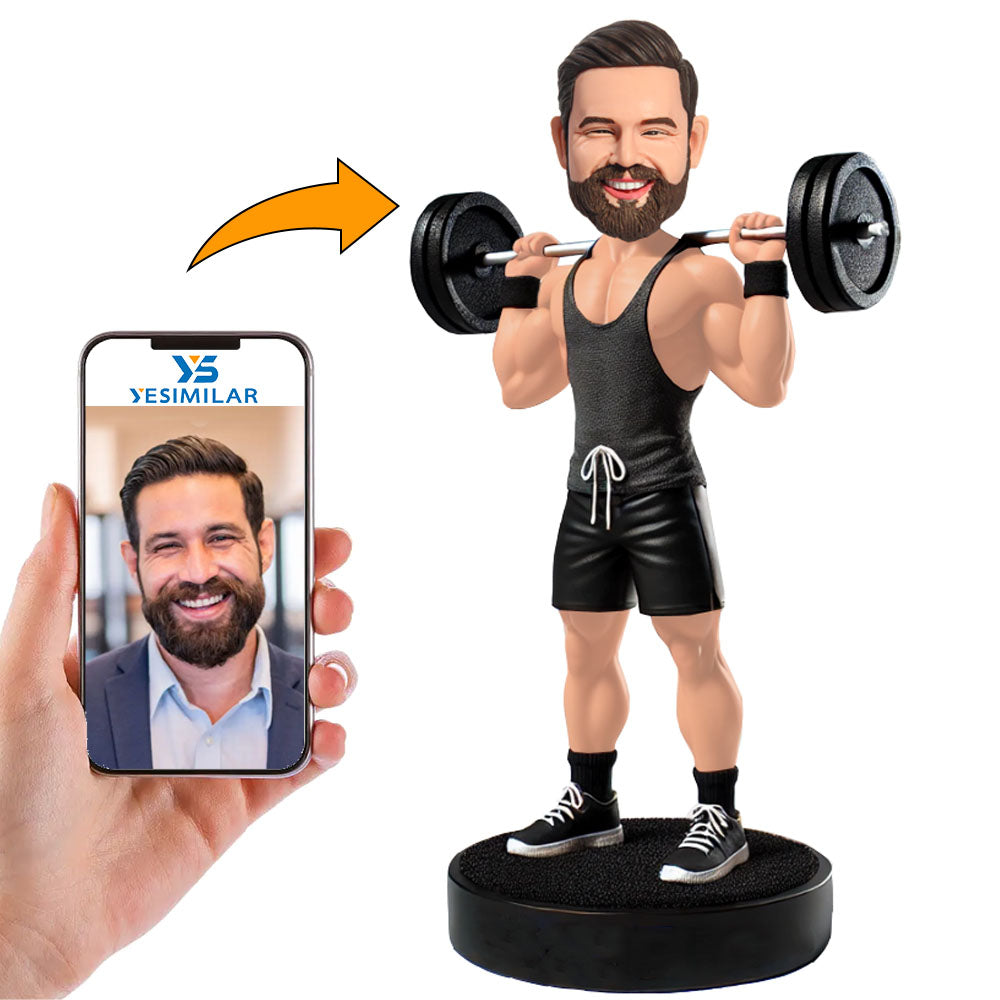 Sports Weightlifting Man Custom Bobbleheads