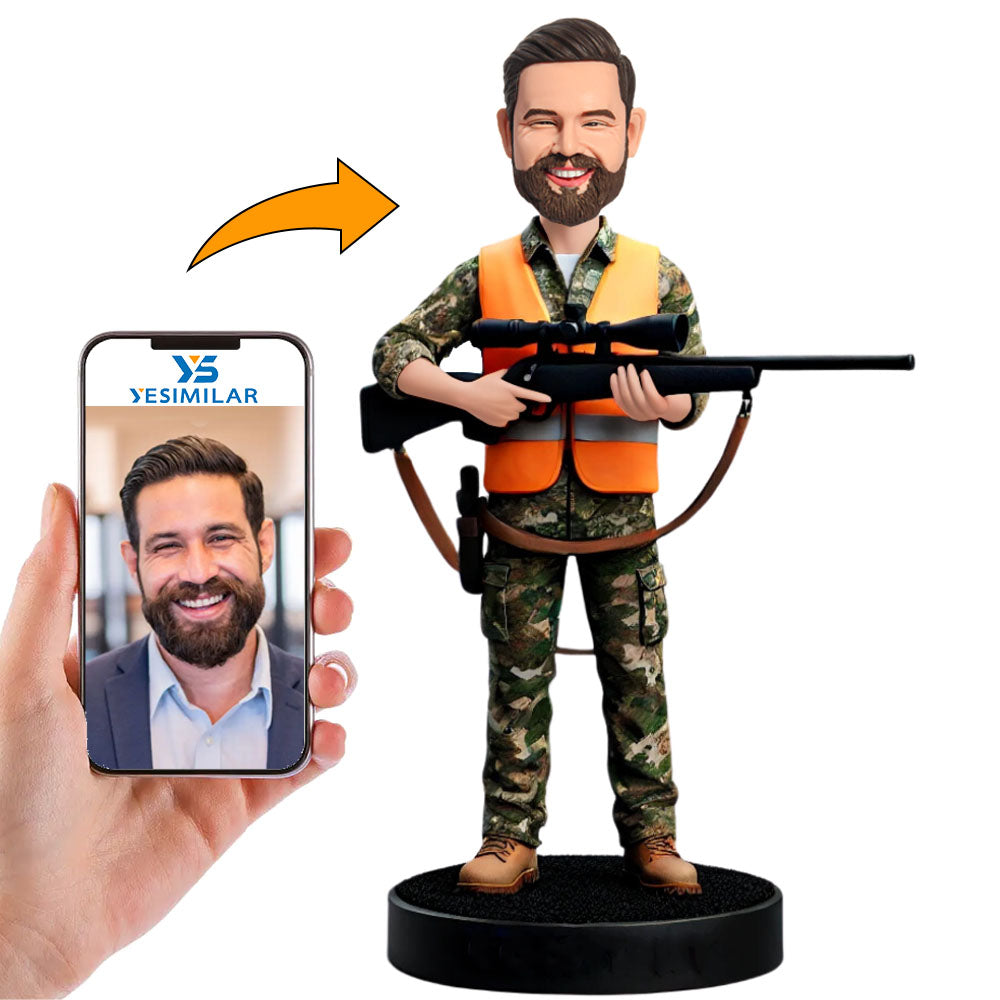 Soldier with Gun Custom Bobbleheads Doll