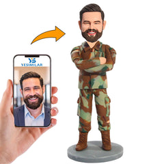 Personalized Figure Handsome Soldier Custom Bobbleheads