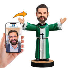 Priest in Green Suit Custom Bobbleheads