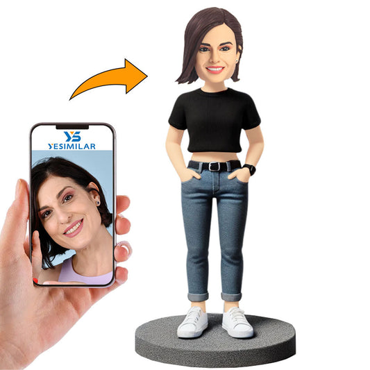 Fashion Modern Beautiful Girl Custom Bobbleheads