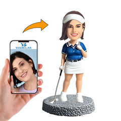 Handmade Sexy Female Golfer Custom Bobbleheads