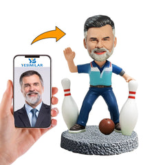 Handmade Male Bowling Player Custom Bobbleheads