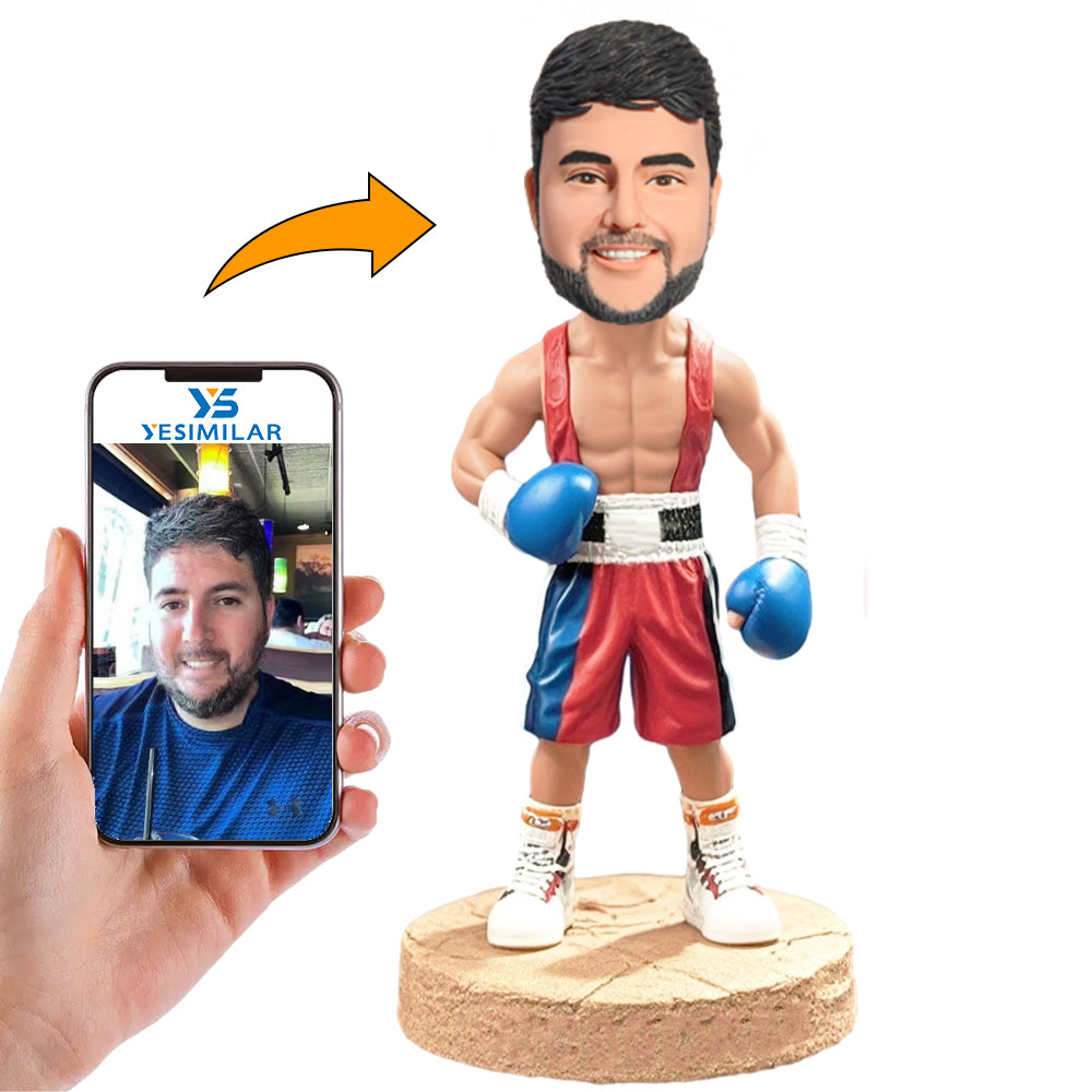 Handmade Cool Male Boxer Custom Bobbleheads