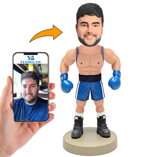 Handmade Strong Male Boxer Custom Bobbleheads