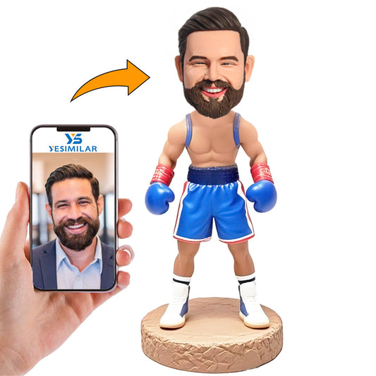 Handmade Strong Male Boxer Fitness Man Custom Bobbleheads