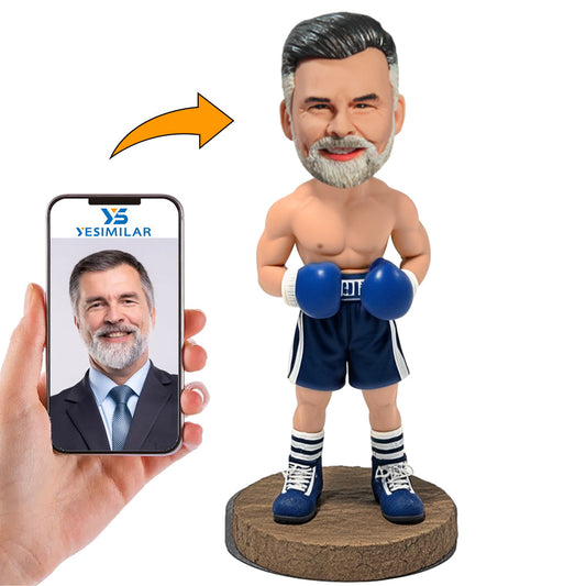 Handmade Old Muscular Male Boxer Custom Bobbleheads