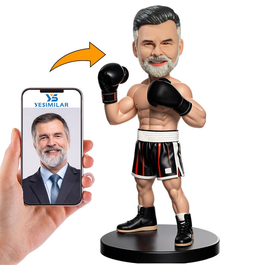 Handmade Handsome Male Boxing Champion Custom Bobbleheads