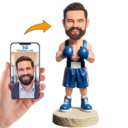 Handmade Man Lifting Weights Fitness Custom Bobbleheads