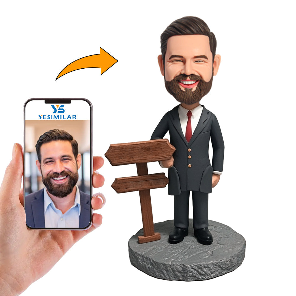 Handcraft Male Real Estate Sgent Custom Bobbleheads