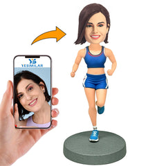 Handcraft Running Woman Sports Woman Custom Bobbleheads