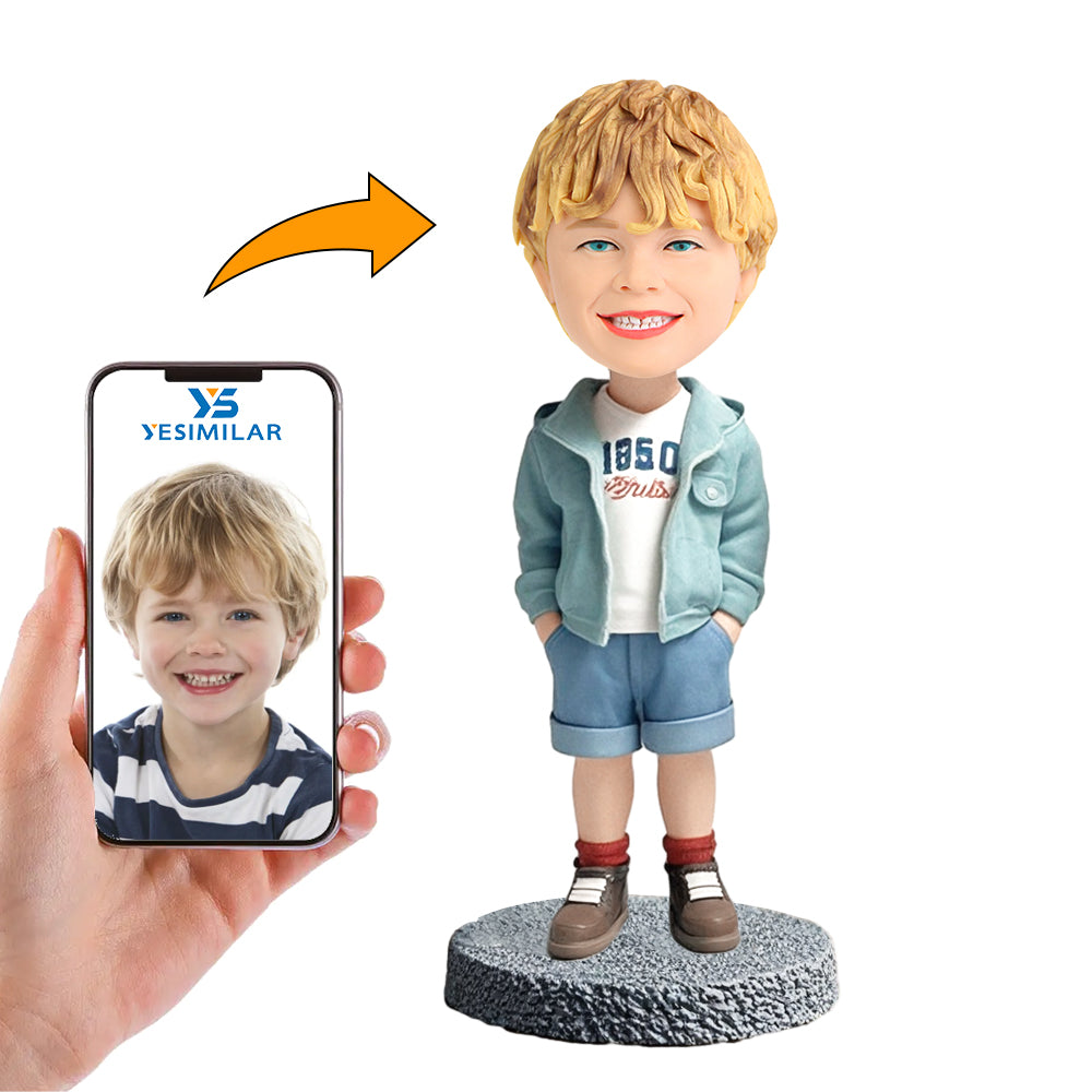 Handcraft Casual Handsome Boy Custom Bobbleheads