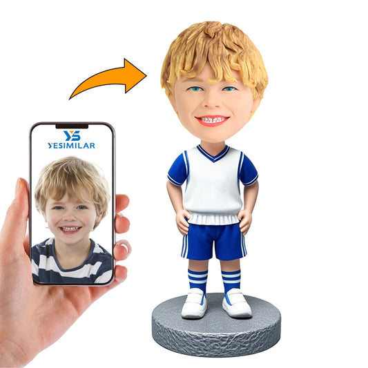 Handcraft Little Boy in Sportswear Custom Bobbleheads