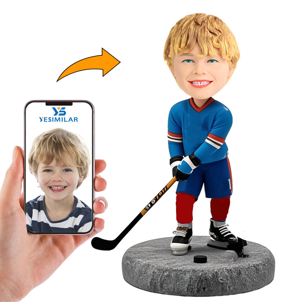 Handcraft Kid Hockey Lover Custom Bobbleheads