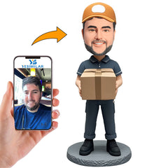Handcraft Courier in Work Clothes Custom Bobbleheads