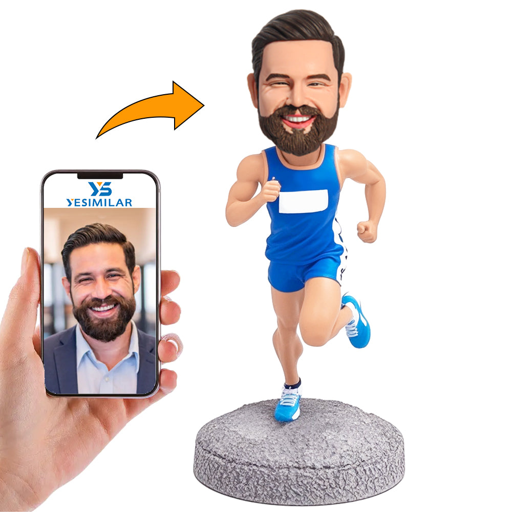 Handcraft Male Runner Custom Bobbleheads Gifts for Him