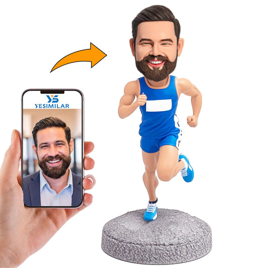 Handcraft Male Runner Custom Bobbleheads Gifts for Him