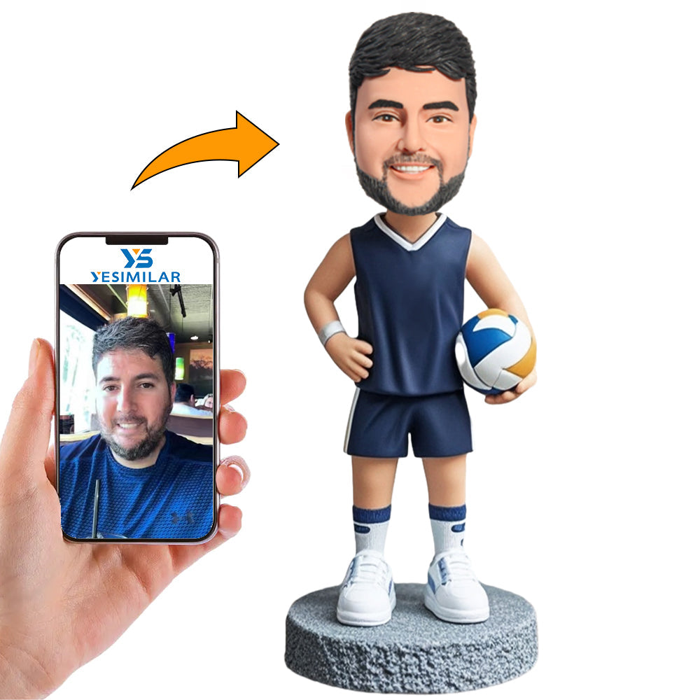 Handcraft Man Playing Volleyball Custom Bobbleheads