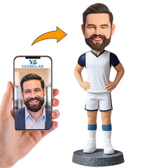 Handcraft White Male Volleyball Player Custom Bobbleheads