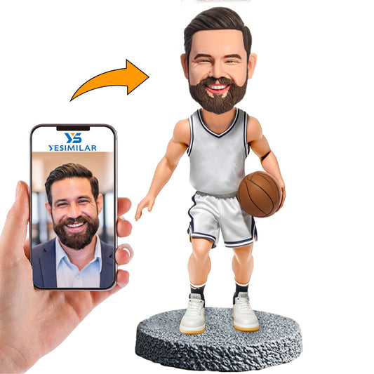 Handcraft Basketball Player Dribbling Custom Bobbleheads