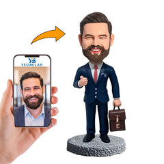 Handcraft Lawyer with Briefcase Custom Bobbleheads