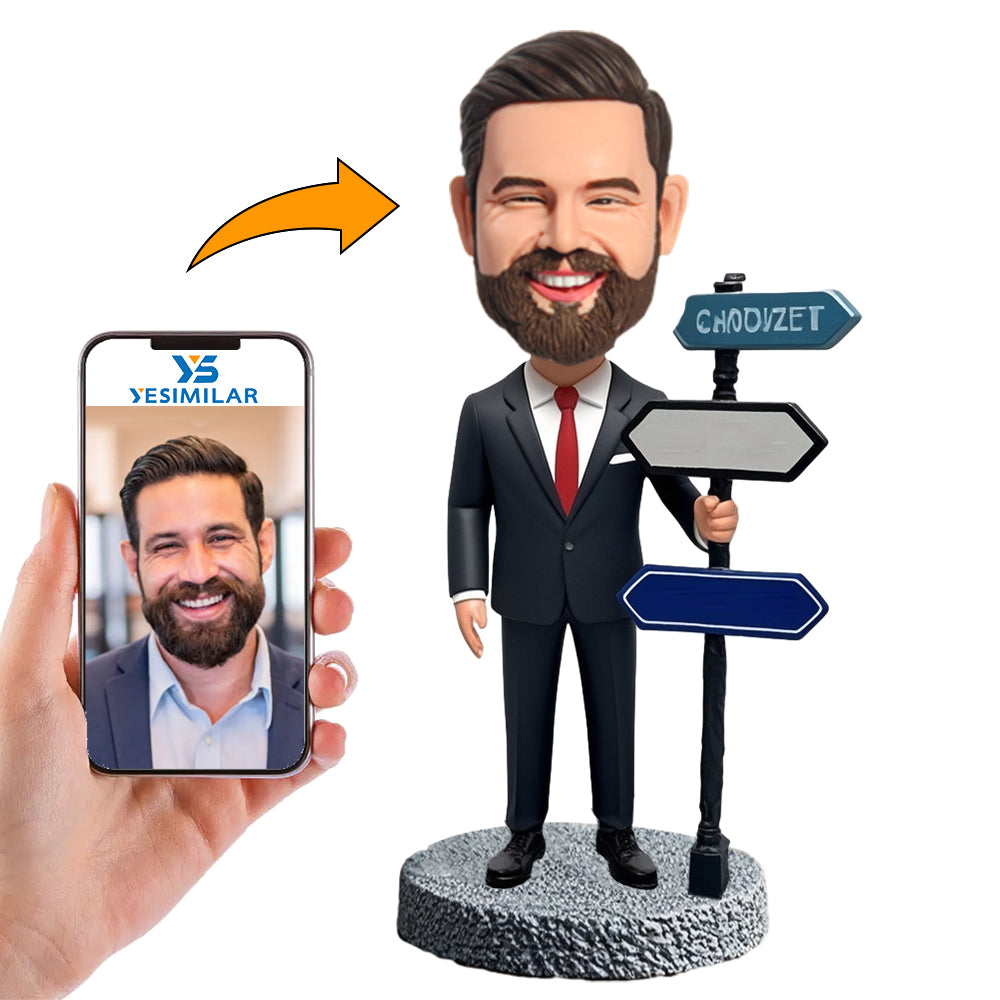 Handcraft Real Estate Agency Manager Custom Bobbleheads