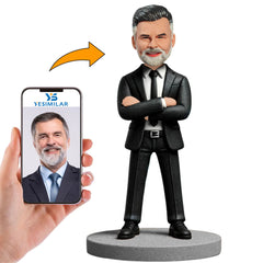 Business Man with Arms Crossed Custom Bobbleheads