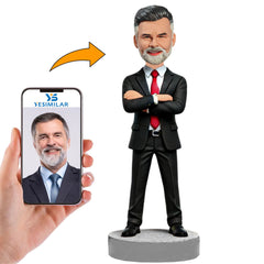 Red Tie Business Man Custom Bobbleheads