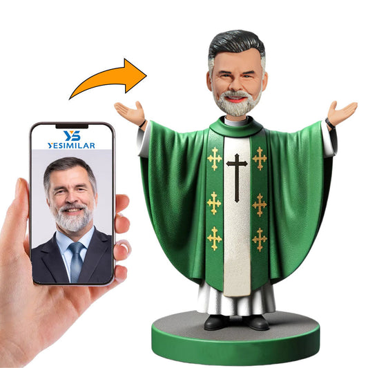 Green Suit Priest Custom Bobbleheads