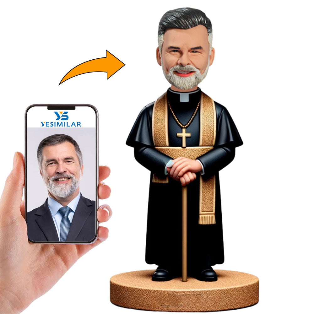 Priest with Cane Custom Bobbleheads