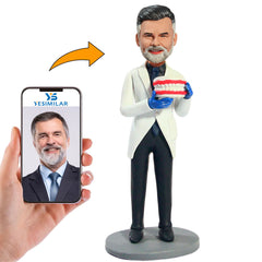 Dentist Holding Tooth Custom Bobbleheads