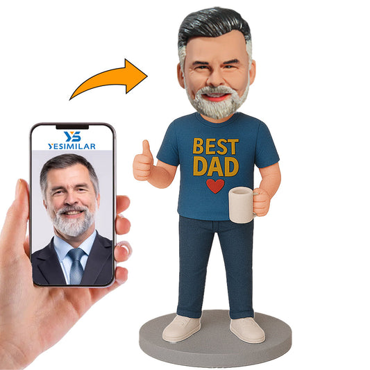 Handcraft Best Dad Thumbs Up Custom Bobbleheads