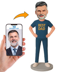 Handcraft Best Dad Hands on Hips Custom Bobbleheads