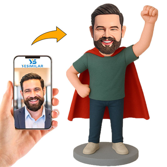 Handcraft Man Raising Fist Custom Bobbleheads