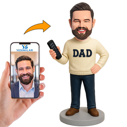 Handcraft Dad Take Remote Control Custom Bobbleheads