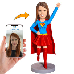 Super Mom Superhero Custom Bobbleheads